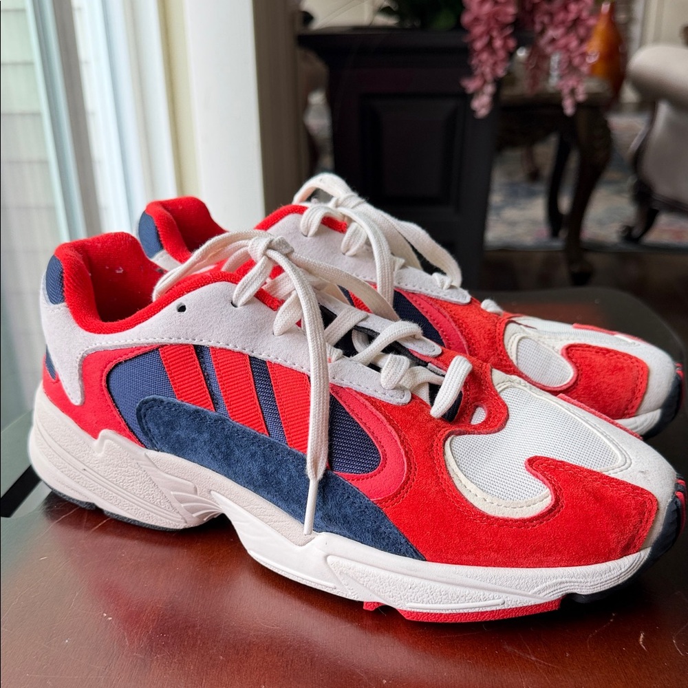 adidas Red Navy & White Retro-Inspired Athletic Sneakers